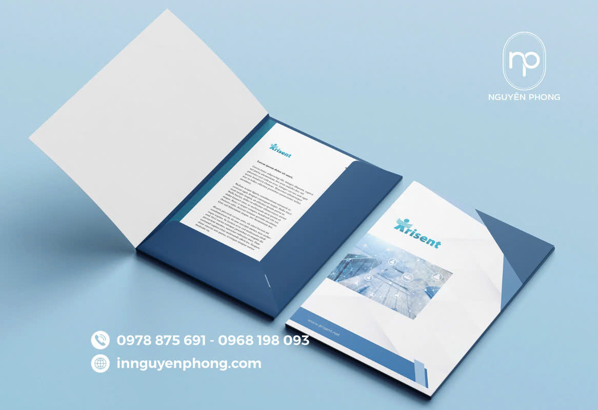 Folder 2 tai dán giúp giữ tài liệu chắc chắn hơn